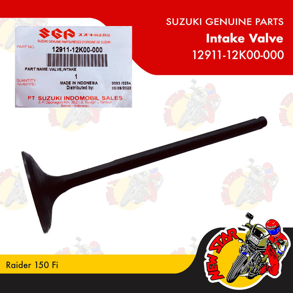 12911-12K00-000 | Intake Valve | Genuine Suzuki parts | Raider 150 Fi