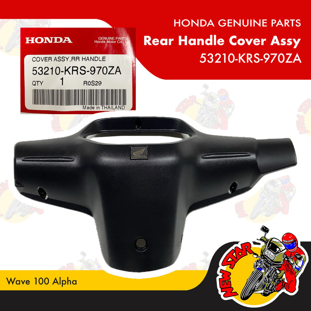 53210-KRS-970ZA | Rear Handle Cover Assy | Genuine Honda parts | Wave 100 Alpha