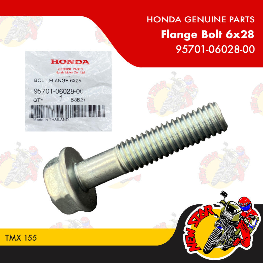95701-06028-00 | Flange Bolt 6x28 | Genuine Honda parts | TMX 155