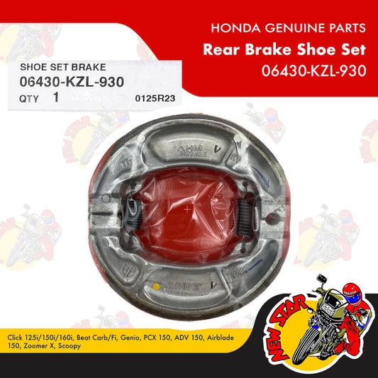 06430-KZL-930 | Rear Brake Shoe Set | Genuine Honda parts | Click 125i/150i Beat Fi PCX 150 ADV 150