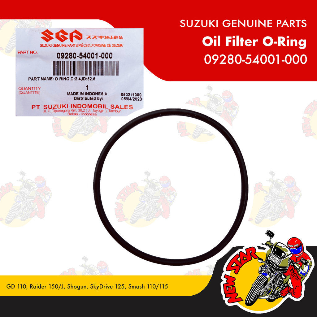 09280-54001-000 | Oil Filter O-Ring | Genuine Suzuki parts | GD 110 Raider 150 Raider J Shogun