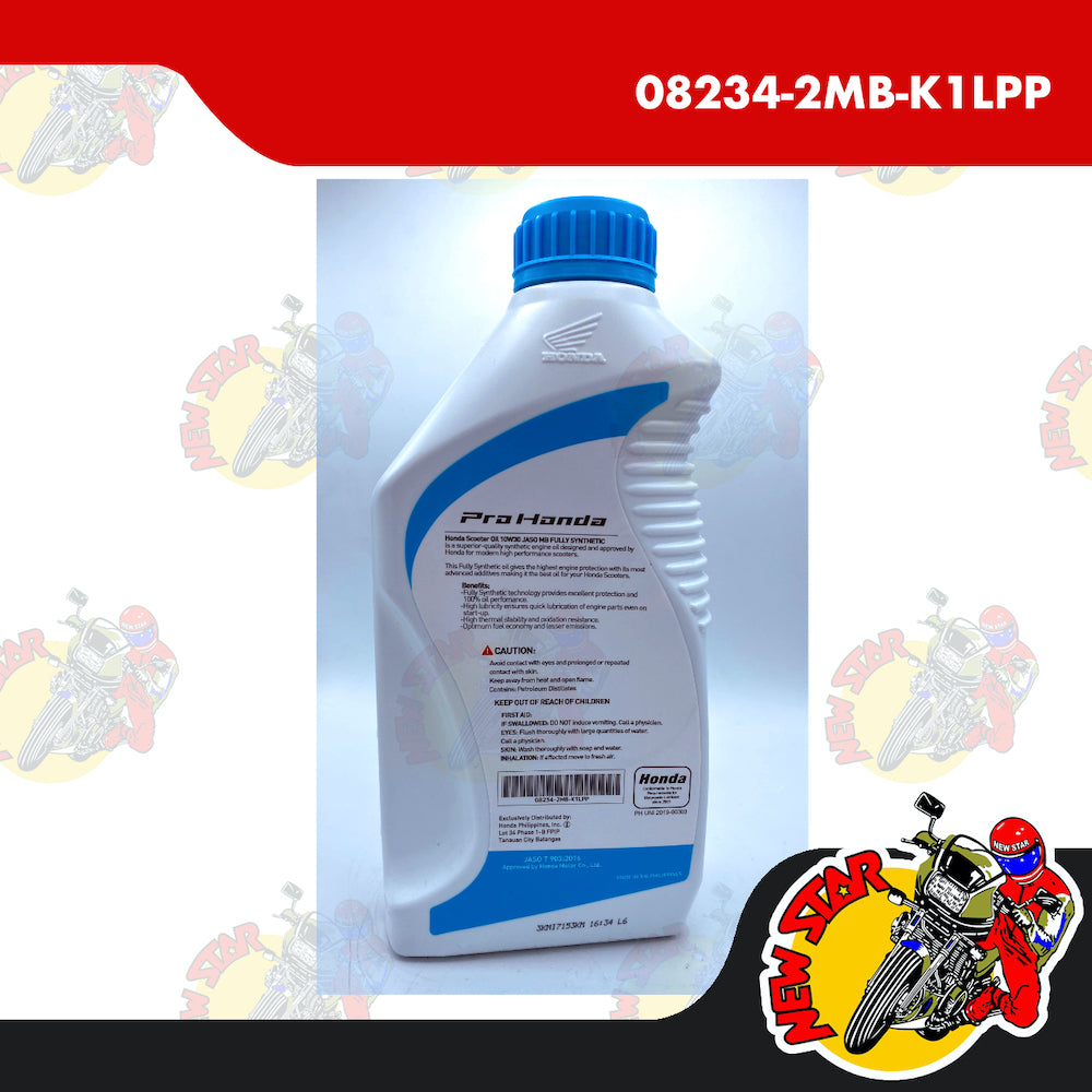 08234-2MB-K1LPP | Pro Honda Genuine MB Fully Synthetic Oil SL 10W30 Blue | Genuine Honda parts