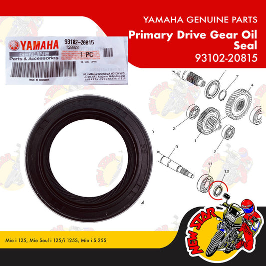 93102-20815 | Primary Drive Gear Oil Seal | Genuine Yamaha parts | Mio i 125 Mio Soul i 125/i 125S