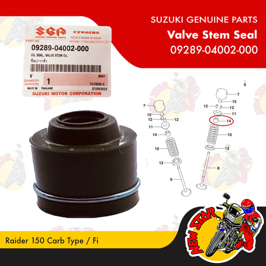 09289-04002-000 | Valve Stem Seal | Genuine Suzuki parts | Raider 150