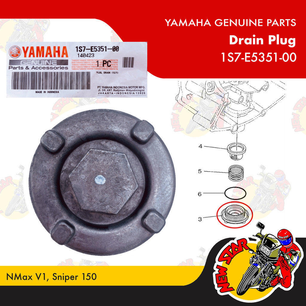 NMax v1 Sniper 150 Drain Plug Cap | Genuine Yamaha parts