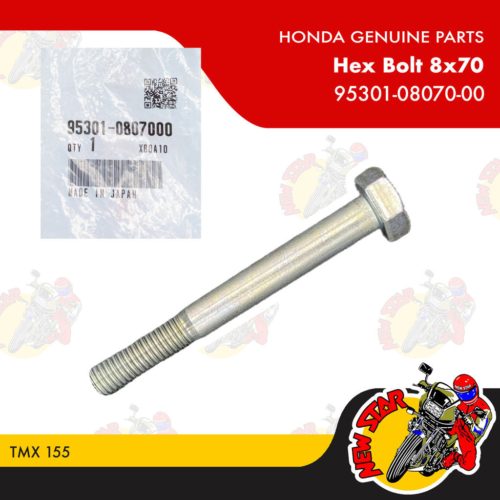 95301-08070-00 | Hex Bolt 8x70 | Genuine Honda parts | TMX 155