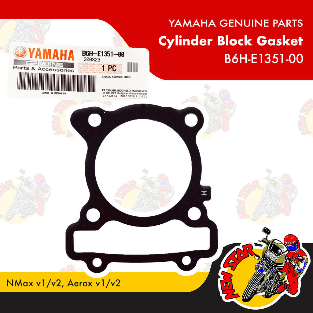 B6H-E1351-00 | Cylinder Block Gasket | Genuine Yamaha parts | NMax v1/v2 Aerox v1/v2