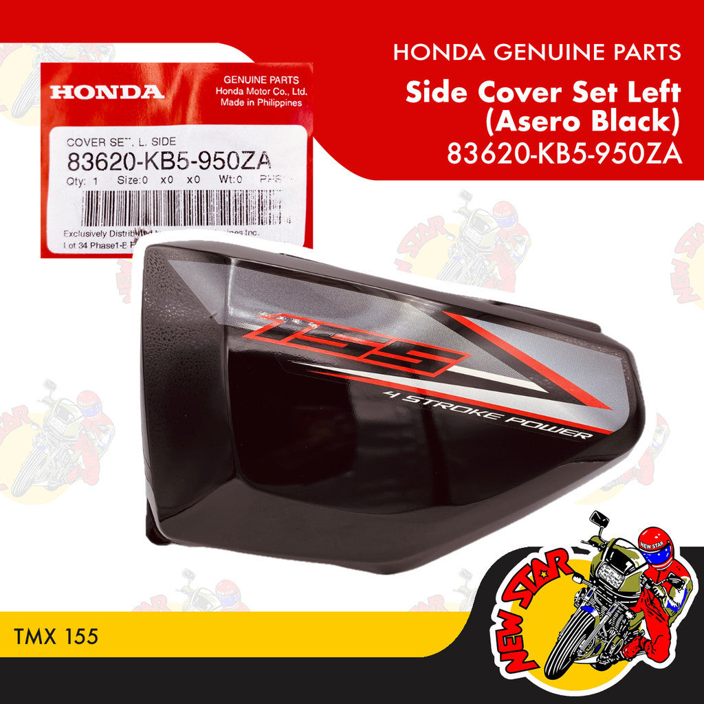 TMX 155 Side Cover Set (Asero Black) | Genuine Honda parts