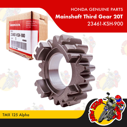 23461-KSH-900 | Mainshaft Third Gear 20T | Genuine Honda parts | TMX 125 Alpha
