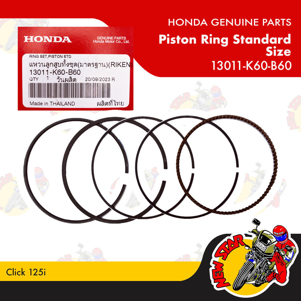 13011-K60-B60 | Piston Ring Standard Size | Genuine Honda parts | Click 125i