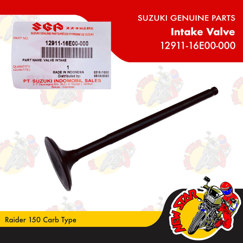 12911-16E00-000 | Intake Valve | Genuine Suzuki parts | Raider 150 Carb