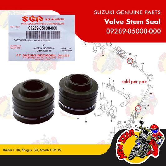 09289-05008-000 | Valve Stem Seal | Genuine Suzuki parts | Raider J 110 Shogun 125 Smash 110/115
