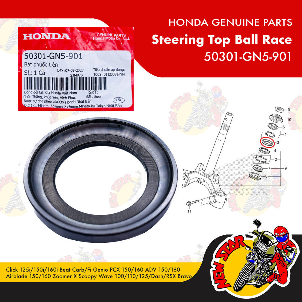 Click 125i/150i/160i Beat Carb/Fi PCX 150/160 ADV 150/160 Ball Race Kit | Genuine Honda parts