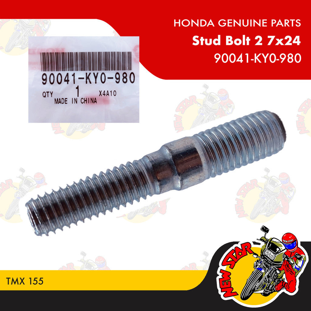 90041-KY0-980 | Stud Bolt 2 7x24 | Genuine Honda parts | TMX 155