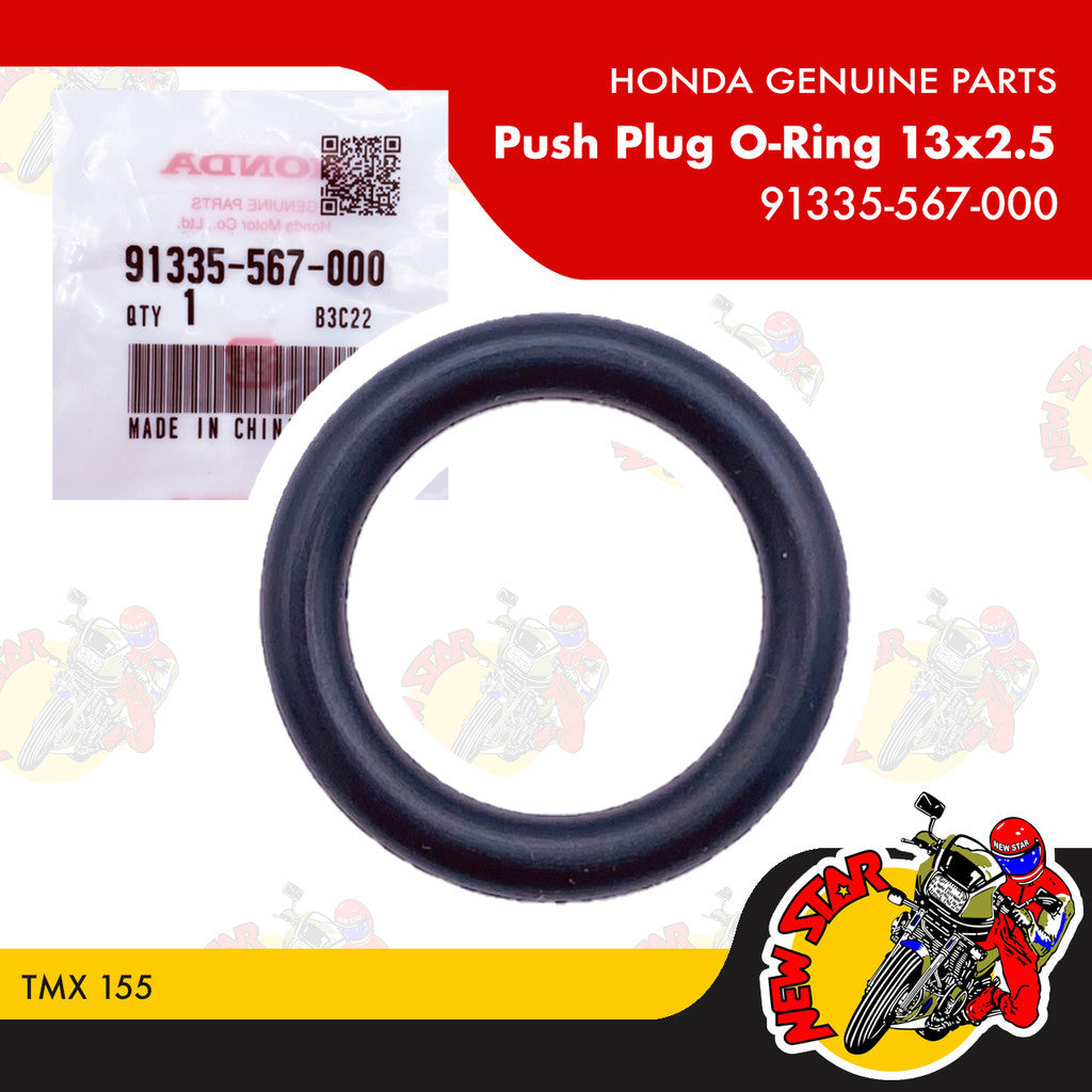 91335-567-000 | Push Plug O-Ring 13x2.5 | Genuine Honda parts | TMX 155