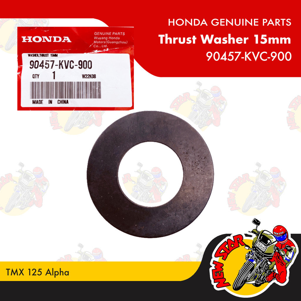 90457-KVC-900 | Thrust Washer 15mm | Genuine Honda parts | TMX 125 Alpha