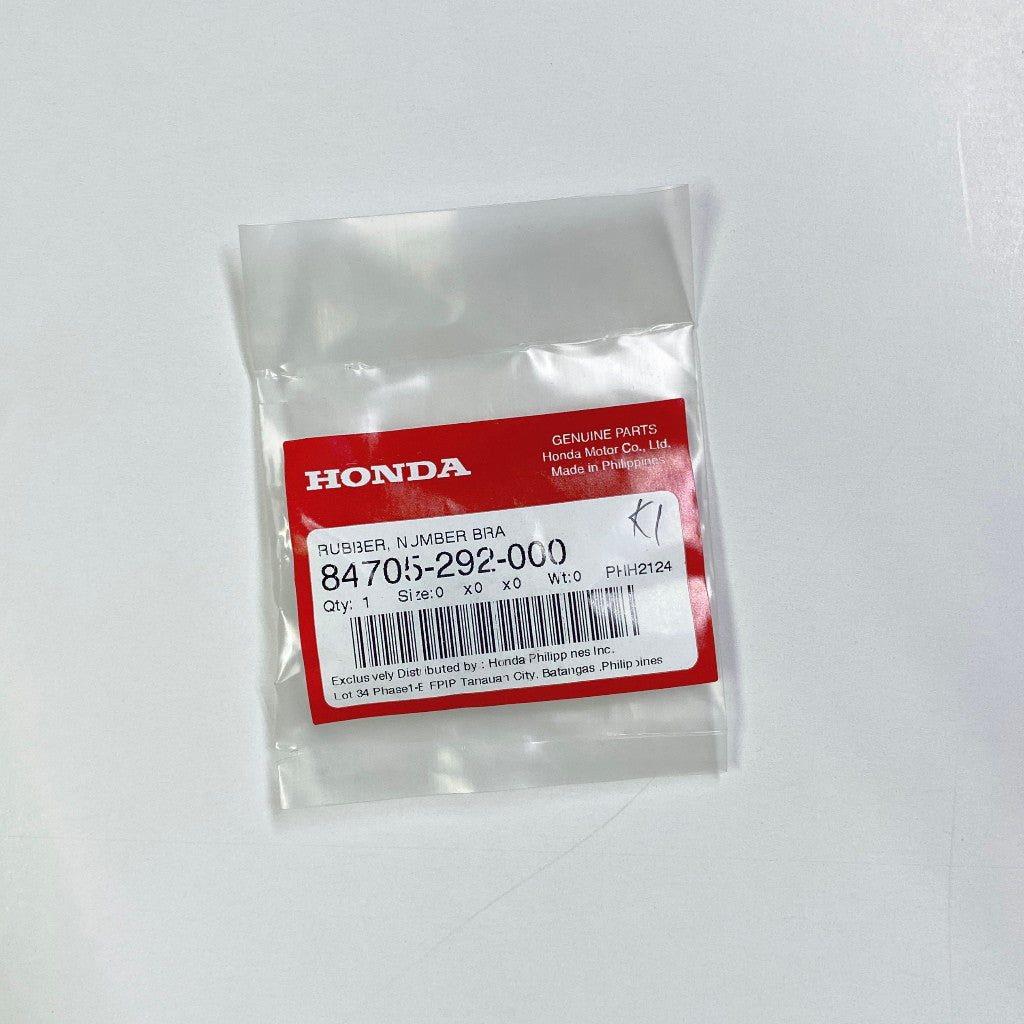84705-292-000 | Number Bracket Rubber | Genuine Honda parts | TMX 155