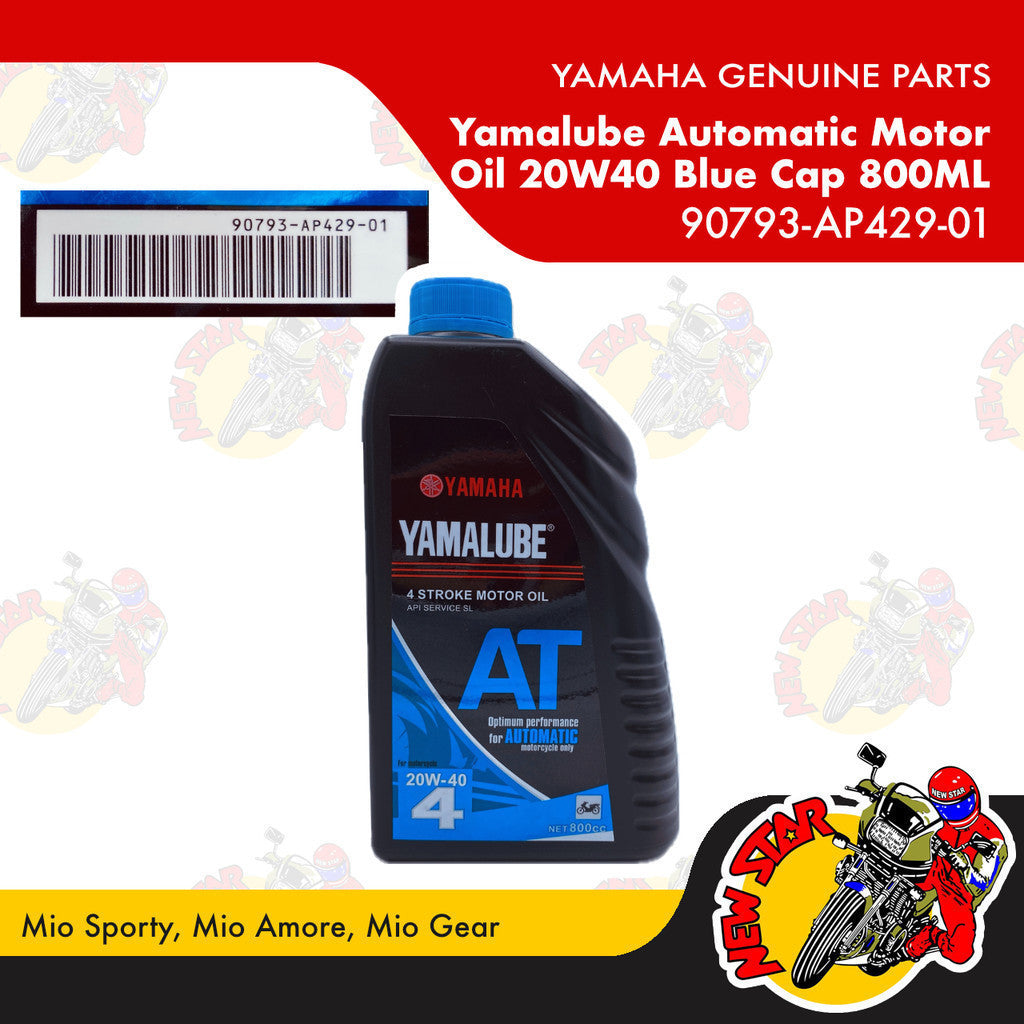 90793-AP429-01 | Yamalube Automatic Motor Oil 20W40 Blue Cap 800ML | Genuine Yamaha | Mio Sporty