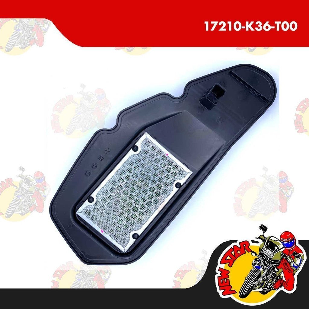 17210-K36-T00 | Air Cleaner Element | Genuine Honda parts | Click 125i v1/v2/150i v1