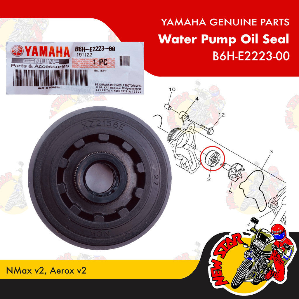 B6H-E2223-00 | Water Pump Oil Seal | Genuine Yamaha parts | NMax v2 Aerox v2
