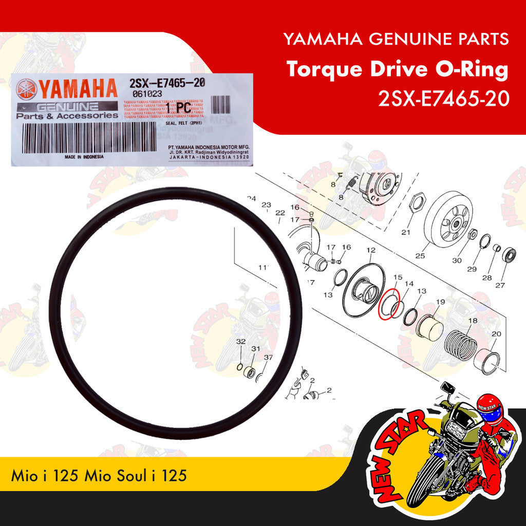 Mio i 125 Mio Soul i 125 Torque Drive Oil Seal & O-Ring Set | Genuine Yamaha parts