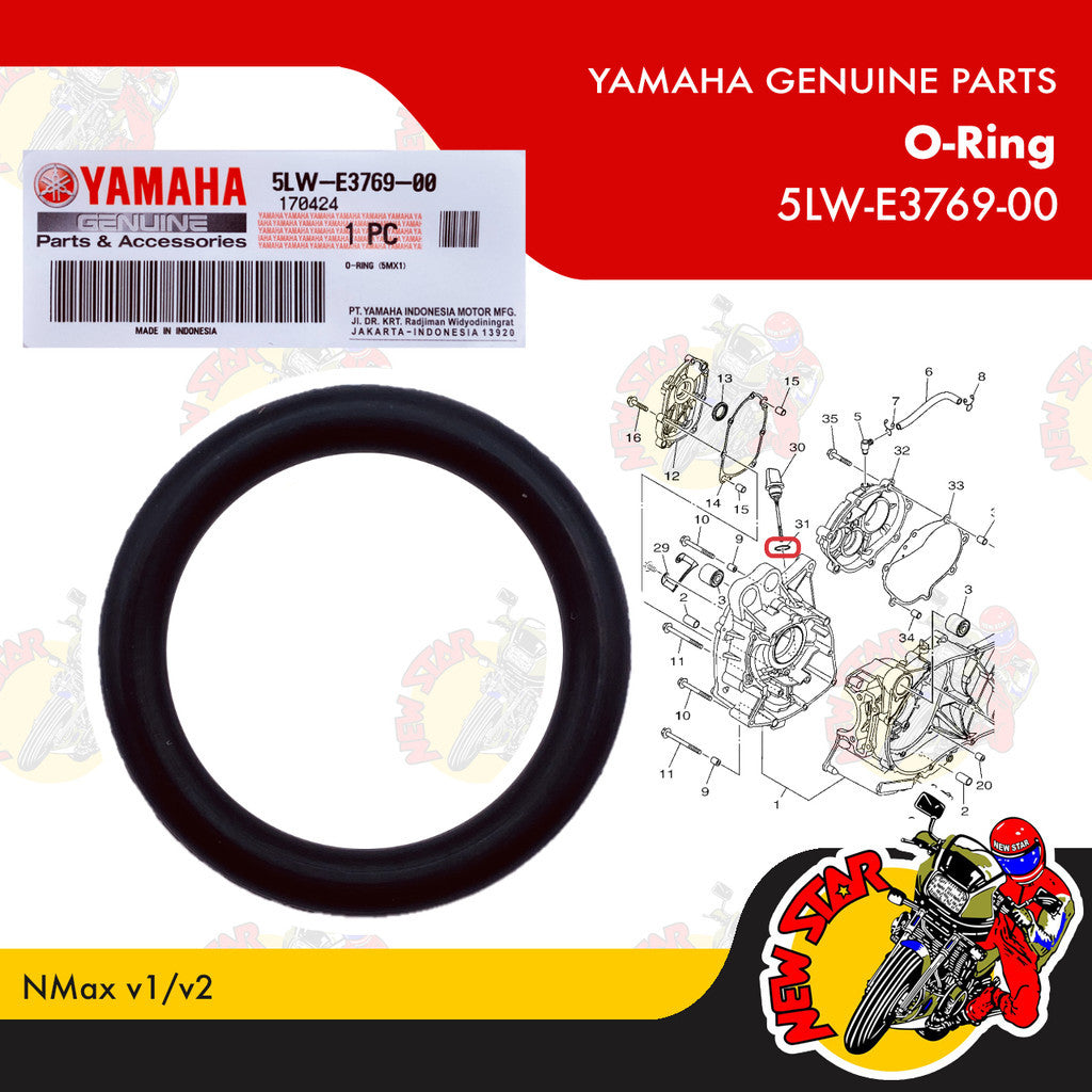 5LW-E3769-00 | O-Ring | Genuine Yamaha parts | NMax v1/v2