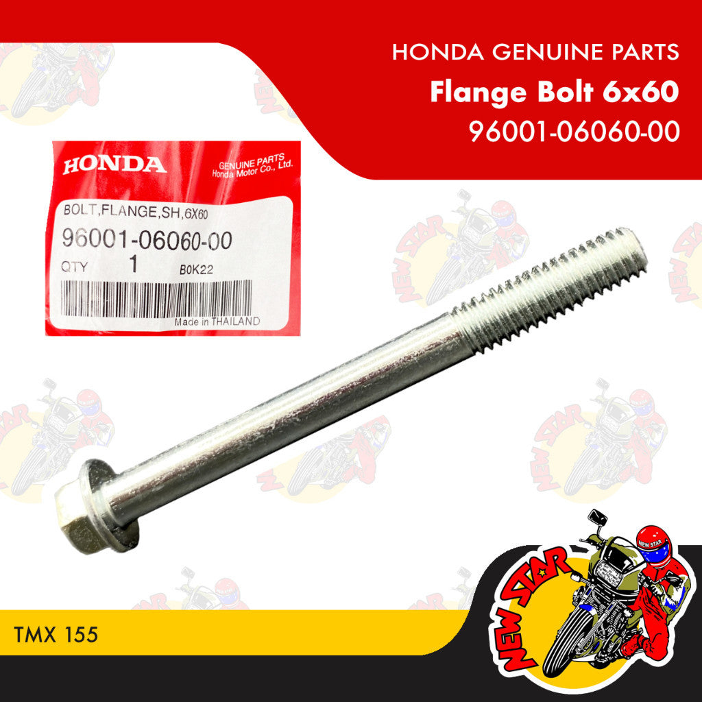 96001-06060-00 | Flange Bolt 6x60 | Genuine Honda parts | TMX 155