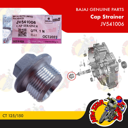 JV541006 | Cap Strainer | Genuine Bajaj parts | CT 125/150