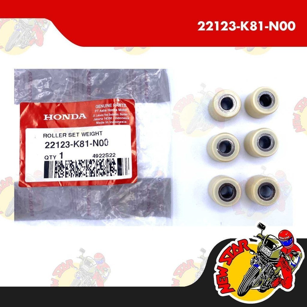 22123-K81-N00 | Weight Roller Set | Genuine Honda parts | Beat Fi Zoomer X