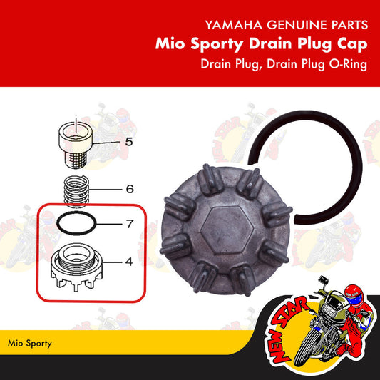 Mio Sporty Drain Plug Cap | Genuine Yamaha parts