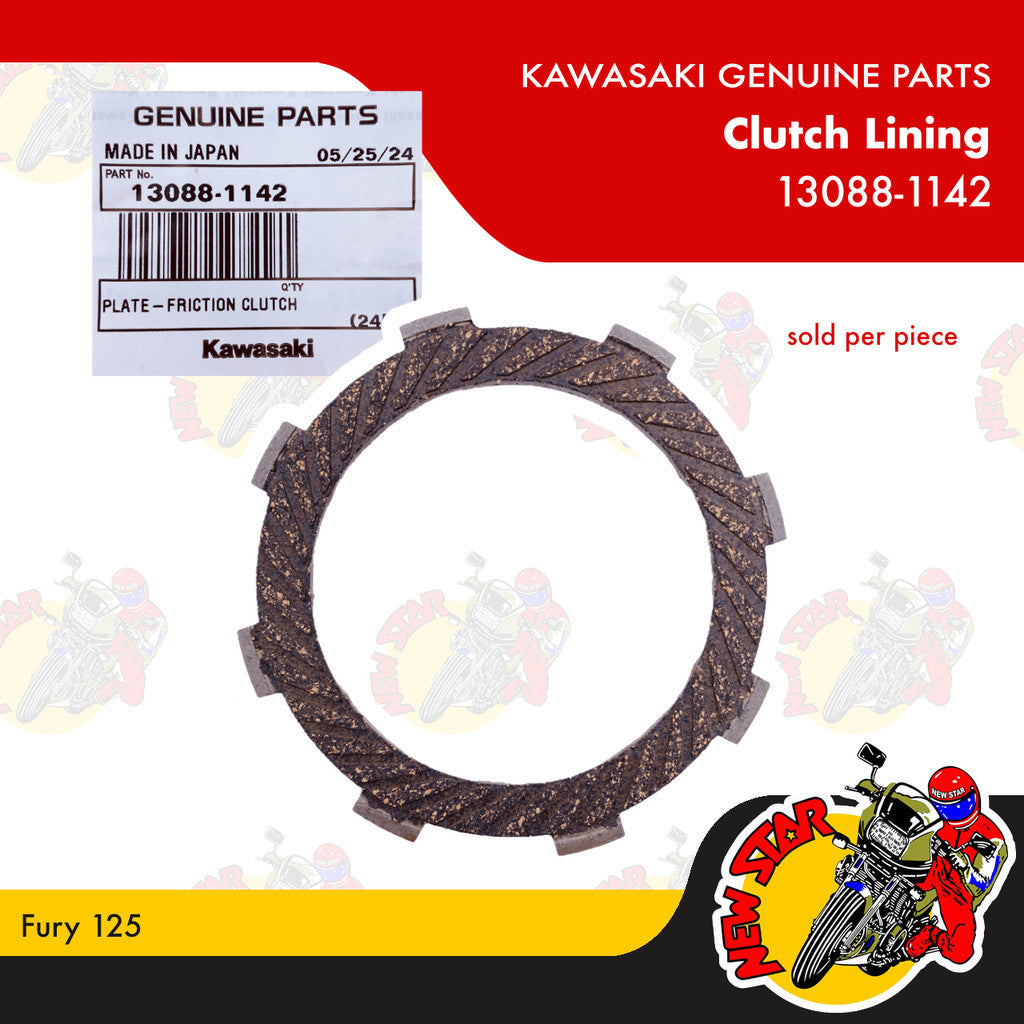 13088-1142 | Clutch Lining | Genuine Kawasaki parts | Fury 125