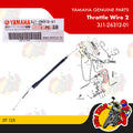 3J1-26312-01 | Throttle Wire 2 | Genuine Yamaha parts | DT 125