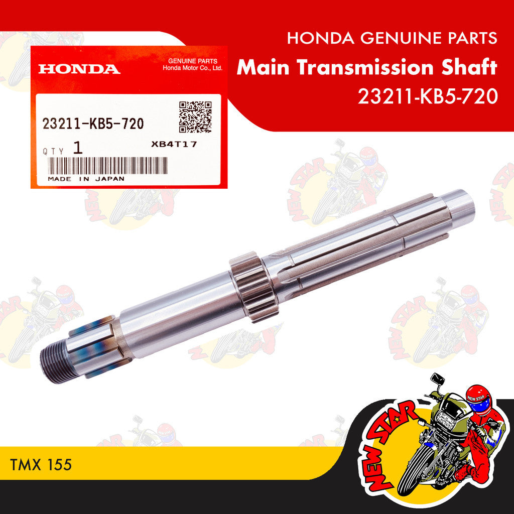 23211-KB5-720 | Main Transmission Shaft | Genuine Honda parts | TMX 155