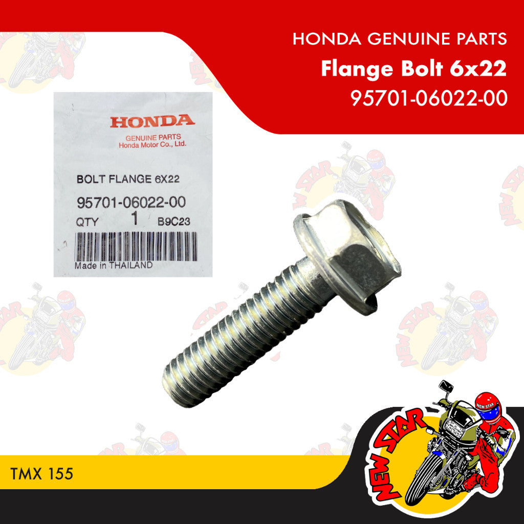 95701-06022-00 | Flange Bolt 6x22 | Genuine Honda parts | TMX 155