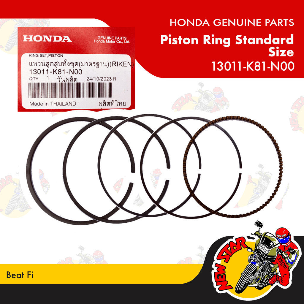 13011-K81-N00 | Piston Ring Standard Size | Genuine Honda parts | Beat Fi