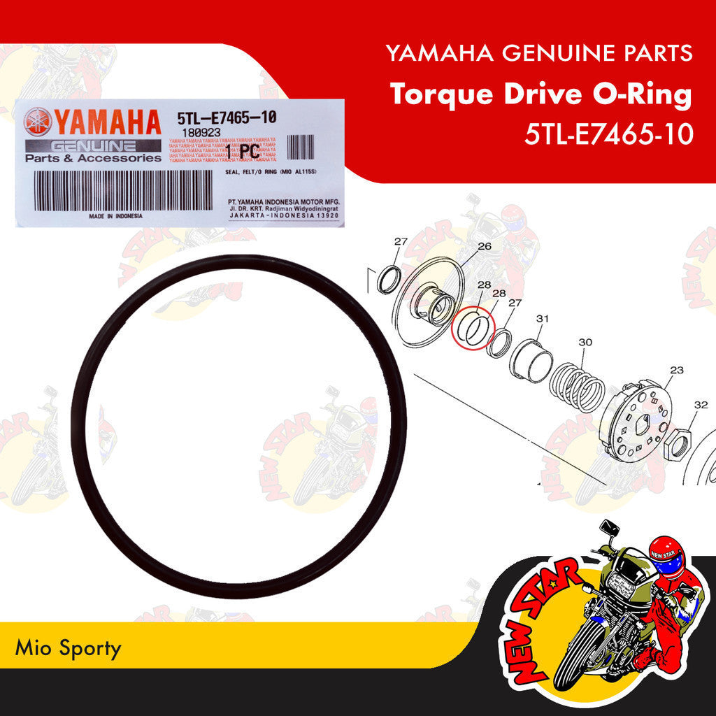 Mio Sporty Torque Drive Oil Seal & O-Ring Set | Genuine Yamaha parts