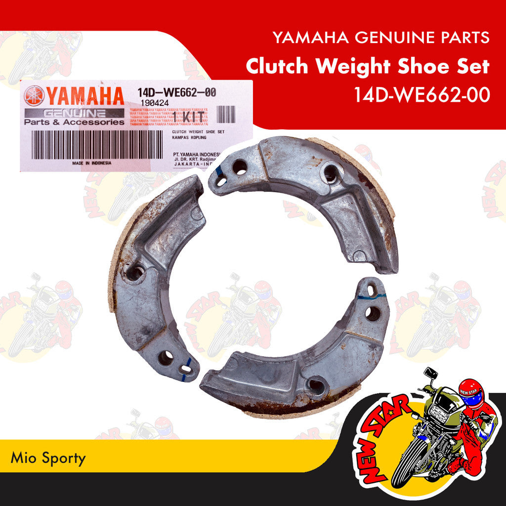 14D-WE662-00 | Clutch Weight Shoe Set | Genuine Yamaha parts | Mio Sporty