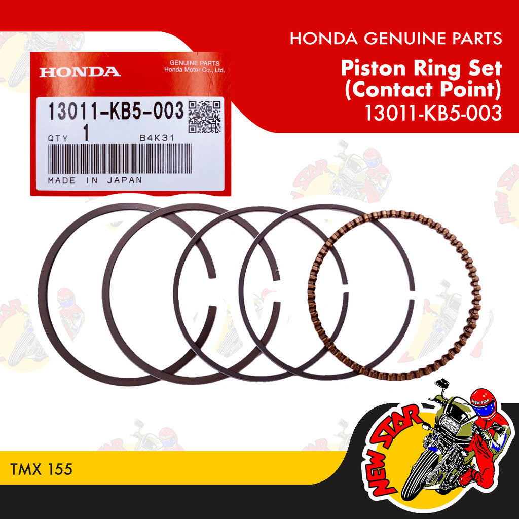 13011-KB5-003 | Piston Ring Set (Contact Point) | Genuine Honda parts | TMX 155