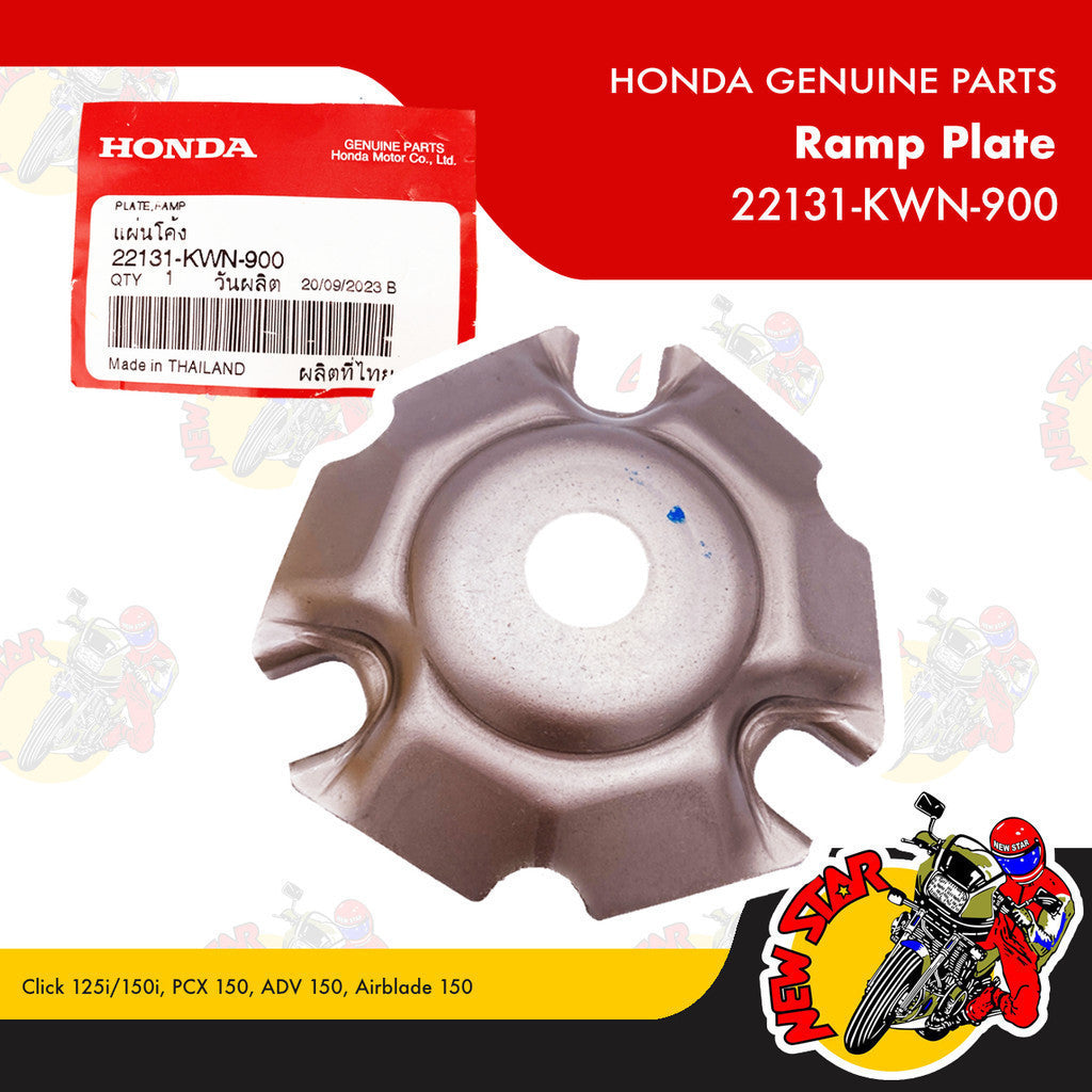 22131-KWN-900 | Ramp Plate | Genuine Honda parts | Click 125i/150i PCX 150 ADV 150 Airblade 150