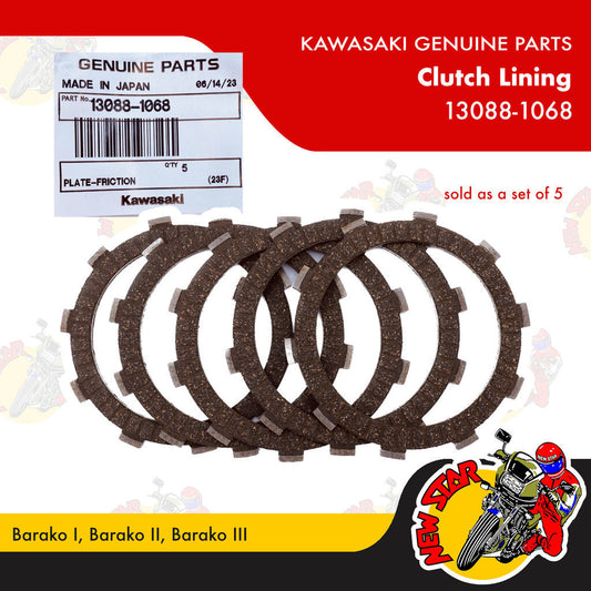 13088-1068 | Clutch Lining | Genuine Kawasaki parts | Barako I Barako II Barako III