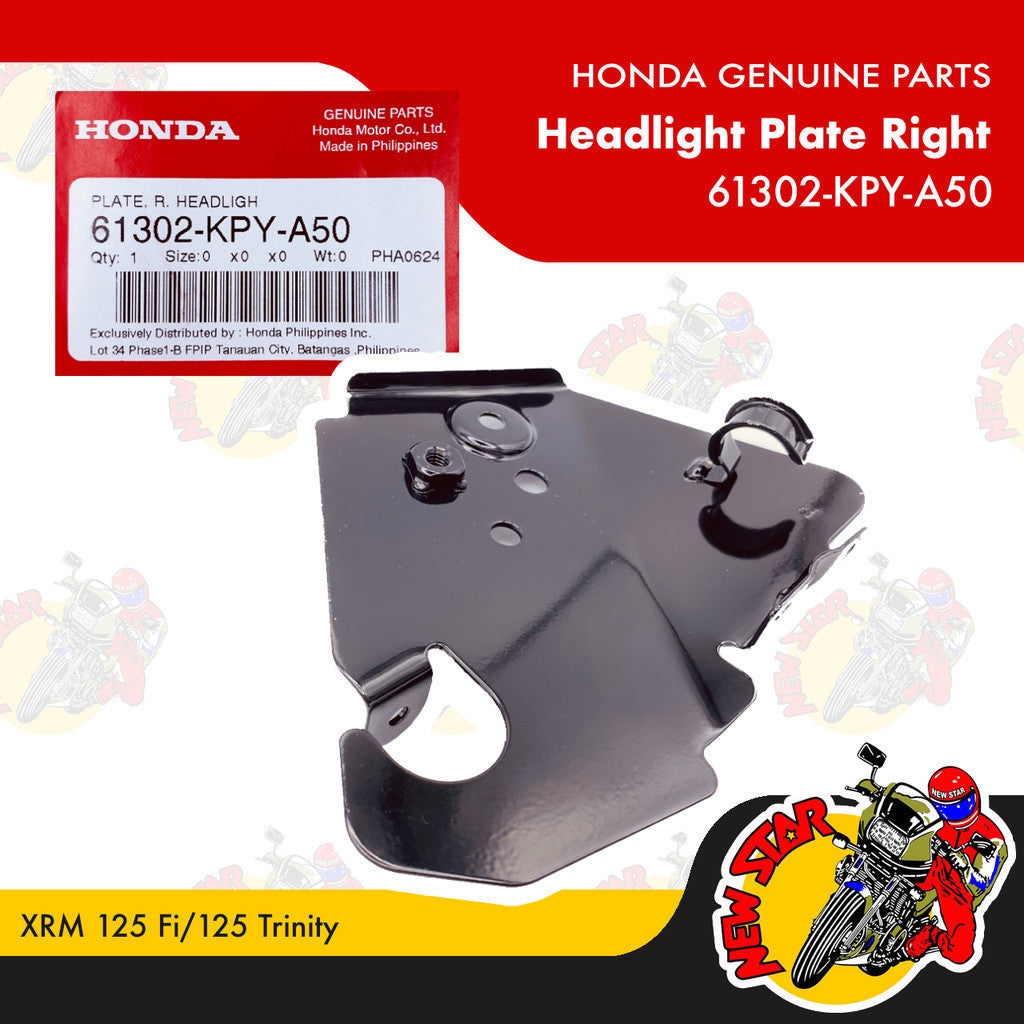 XRM 125 Fi/125 Trinity Headlight Plate | Genuine Honda parts