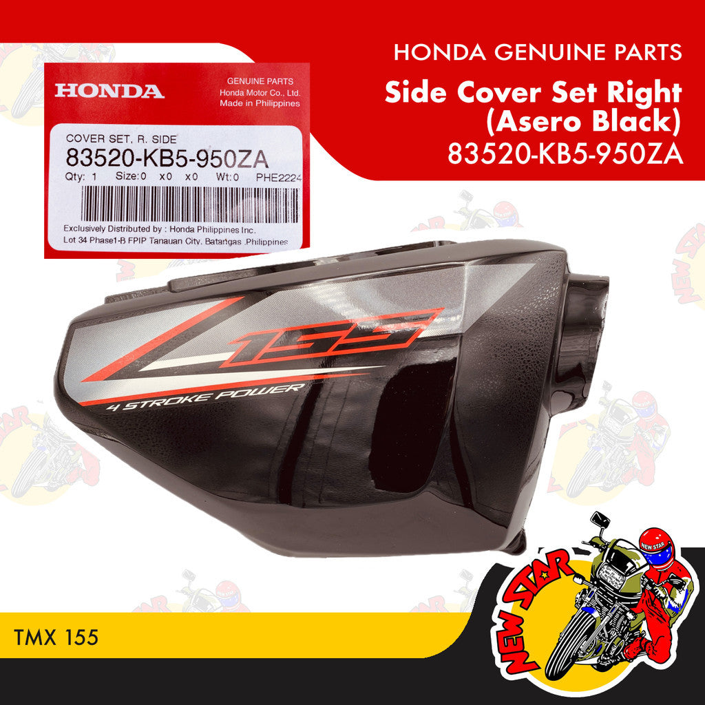 TMX 155 Side Cover Set (Asero Black) | Genuine Honda parts