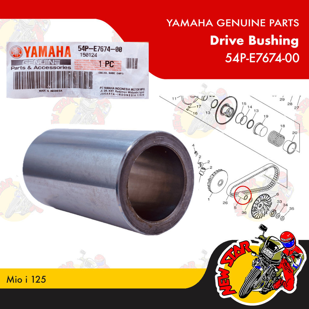 54P-E7674-00 | Drive Bushing | Genuine Yamaha parts | Mio i 125