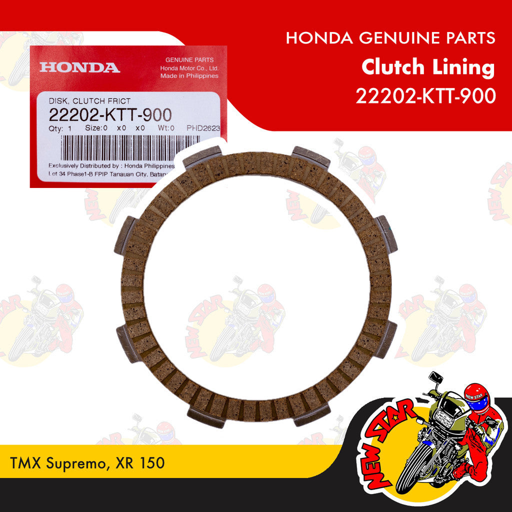 22202-KTT-900 | Clutch Lining | Genuine Honda parts | TMX Supremo XR 150