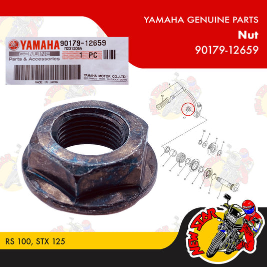 90179-12659 | Nut | Genuine Yamaha parts | RS 100 STX 125