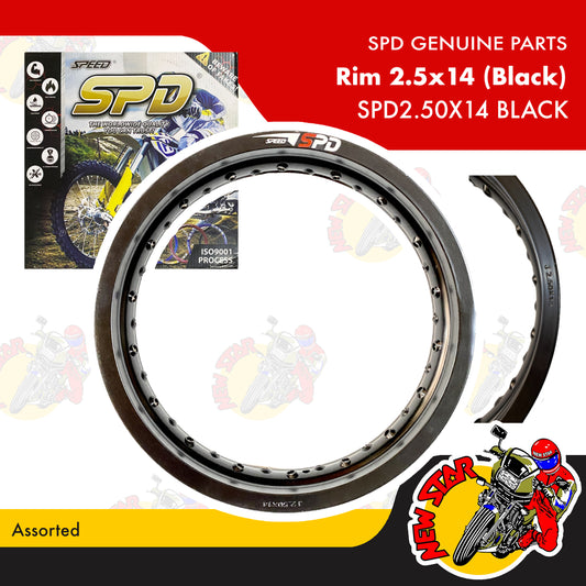 SPD2.50X14 Black | Alloy Rim 2.5x14 (Black) | Genuine SPD parts | Mio i 125