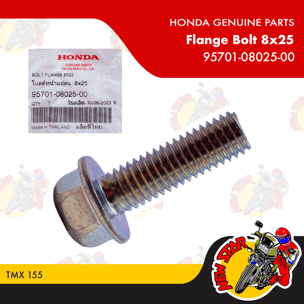 95701-08025-00 | Flange Bolt 8x25 | Genuine Honda parts | TMX 155