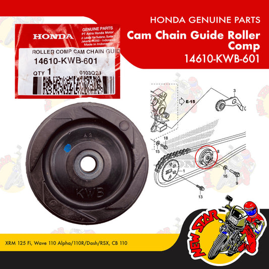 14610-KWB-601 | Cam Chain Guide Roller Comp | Genuine Honda parts | XRM 125 Fi Wave 110 Alpha/Dash