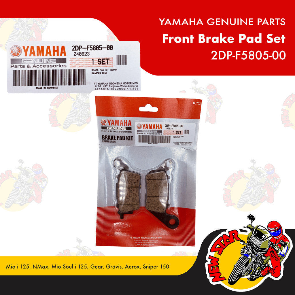 2DP-F5805-00 | Front Brake Pad Set | Genuine Yamaha parts | Mio i 125 NMax Mio Soul i 125 Gear
