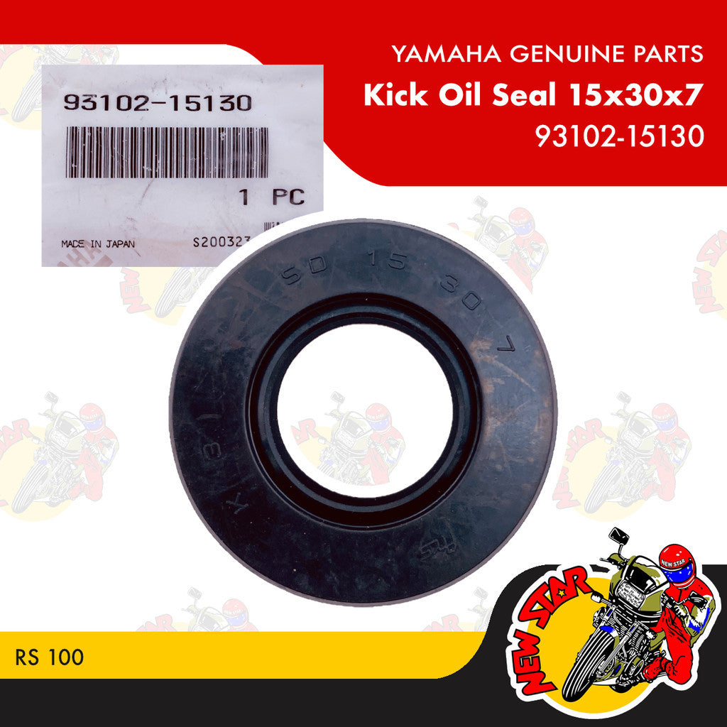 93102-15130 | Kick Oil Seal 15x30x7 | Genuine Yamaha parts | RS 100
